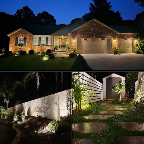 Miniatura 5 de SUNVIE Paquete de 12 luces de paisaje de bajo voltaje con transformador de 300 W, kit de iluminación LED de paisaje de 12 a 24 V, 3000 K, focos