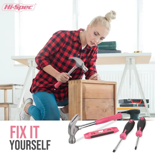 Miniatura 6 de Hi-Spec Kit de herramientas, juego de herramientas manuales para el hogar general con caja de almacenamiento, kit de herramientas compacto todo