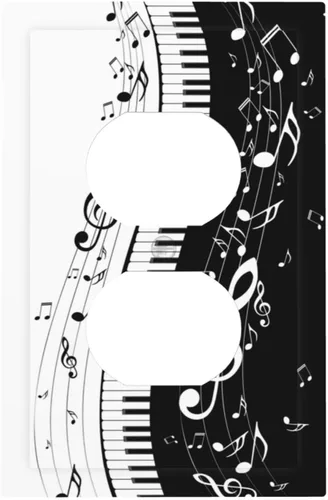 Miniatura 10 de Placa de receptáculo para interruptor basculante de una sola banda, 1 banda Decora GFCI Starry Night Painting Placa decorativa de pared