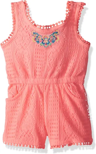 Limited Too Mameluco de encaje y mezclilla para niña