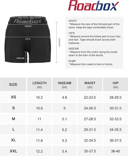 Miniatura 6 de Roadbox Pantalones cortos de compresión de elastano para mujer, pantalones cortos de voleibol de 3"5" con bolsillosin bolsillo, secado rápido