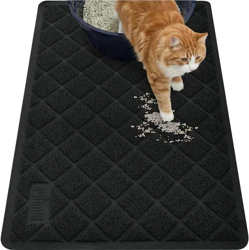 Miniatura 27 de Gorilla Grip - Tapete para atrapar la arena del arenero de gatos, 100% impermeable, fácil de limpiar, respaldo texturizado, suelos más limpios, se