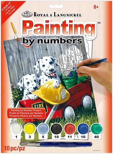Miniatura 10 de Royal & Langnickel Pintura por números Junior Pequeño Kit de actividades artísticas, cachorro salchicha (PJS51)