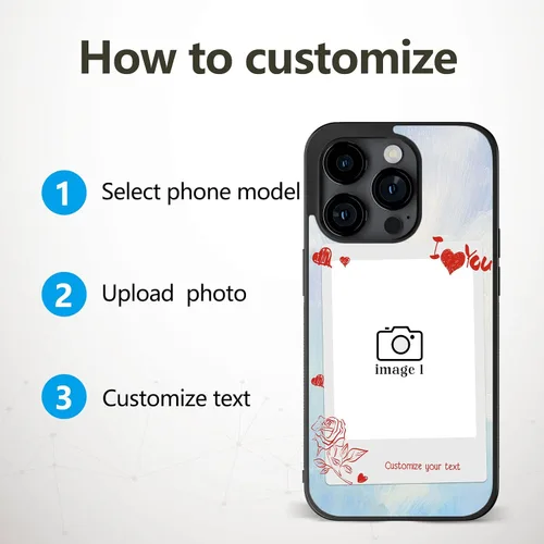 Miniatura 6 de Fundas de teléfono personalizadas Red Love You Imágenes empalmadas para iPhone 5 6 7 8 11 12 13 14 15 16 Pro Max Plus Mini X para Samsung S21 S22