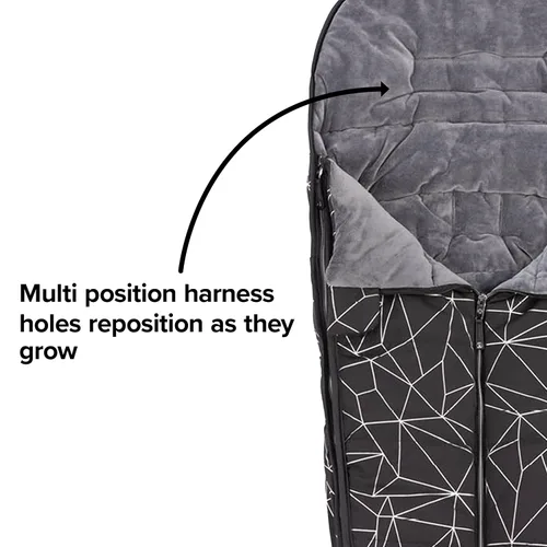 Miniatura 6 de Diono Saco de lujo para cochecito para todo tipo de clima, ajuste universal de bebé a niño pequeño con acolchado acogedor súper suave, resistente a