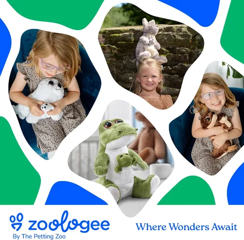 Miniatura 10 de The Petting Zoo Peluche de tortuga marina para mamá y bebé, regalos para niños, animales oceánicos Pocketz, juguete de peluche de tortuga marina