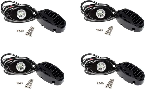 Miniatura 2 de Luces de roca LED 4PODS, de neón impermeable, luz para bajos de la carrocería para automóvil, camioneta, ATV, UTV, SUV, Jeep Offroad, lancha Azul