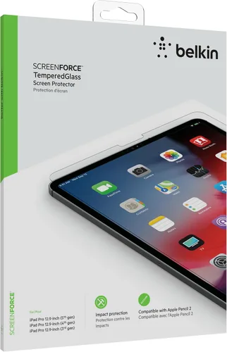 Miniatura 6 de Belkin ScreenForce - Protector de pantalla de vidrio templado para iPad Pro de 12.9 pulgadas (modelo 2018), protección contra impactos resistente a