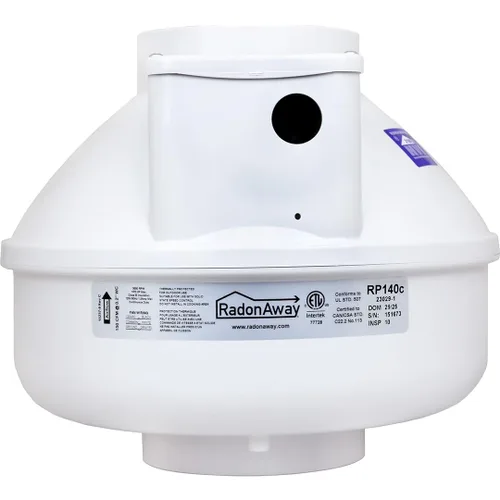 Miniatura 7 de RadonAway Ventilador de radón RP145c P/N 23030-1 Diámetro de entrada/salida de 4,5