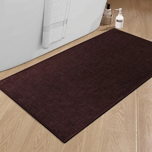 Miniatura 112 de chakme Alfombras de Baño 24x17, Alfombra de Baño Ultra Delgada Antideslizante Pequeña de Secado Rápido Absorbente para Piso de Baño
