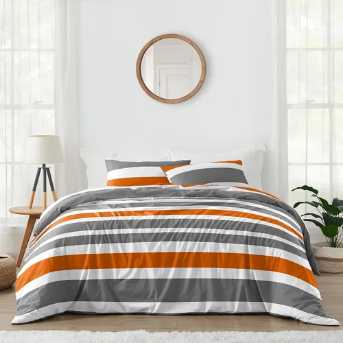 Miniatura 17 de Sweet Jojo Designs Juego de edredón individual de 2 piezas (rayas modernas) para niños o niñas, adolescentes, ropa de cama para niños, cama en una