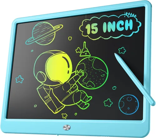 Miniatura 11 de Tableta de Escritura LCD para Niños, Kidopire Tablero de Garabatos de Pantalla Grande de 15 Pulgadas, Tablet de Dibujo y Escritura Colorida