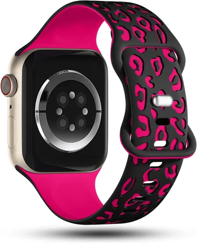 Miniatura 3 de CreateGreat Correas de leopardo grabadas compatibles con Apple Watch Band de 1.575 in 1.614 in 1.496 in 1.654 in 1.732 in 1.772 in 1.811 in 1.929 in