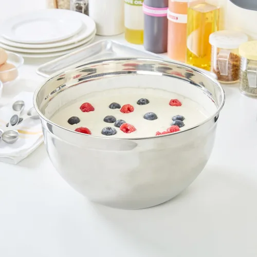 Miniatura 4 de Restaurantware Met Lux - Tazones de mezcla de metal de 9 cuartos de galón, 1 cuenco de harina alemán profunda, resistente a la corrosión, apto
