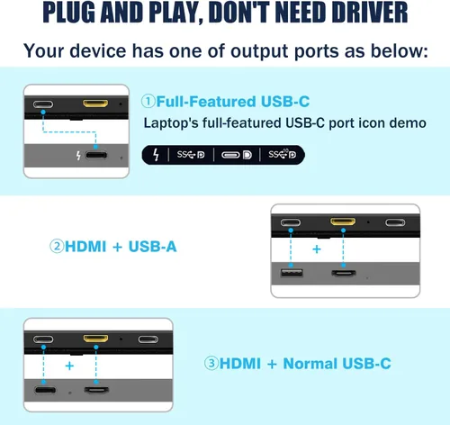 Miniatura 5 de KEFEYA Extensor de pantalla para laptop, 14 pulgadas, 1080P FHD IPS, extensor de monitor de computadora portátil para oficina en casa, monitor