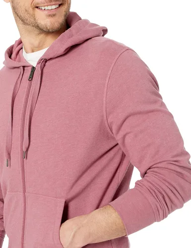 Miniatura 3 de Tienda Essentials Sudadera con capucha ligera de rizo francés con cremallera completa para hombre con ajuste cómodo
