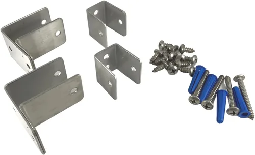 Harris Hardware TP15059 Paquete de paneles de acero estampado para paneles de 1 pulgada, 2 soportes de una oreja, soportes en U de 2 pulgadas y