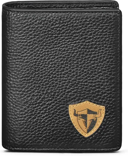 Handadsume Genuino caballo loco cuero viaje regalo moneda bolsillo tarjeta caso largo organizador cadena Rfid monedero con broche para hombres