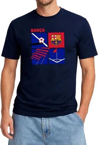 Miniatura 19 de Icon Sports Officially Licensed FC Barcelona Cotton T-Shirt - Unisex Adult azul
