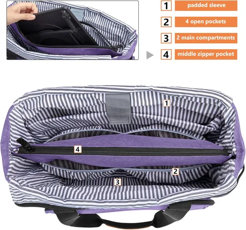 Miniatura 4 de LUXJA Estuche de transporte para almohadilla de luz A4 y accesorios de pintura de diamante, bolsa de almacenamiento para herramientas de pintura