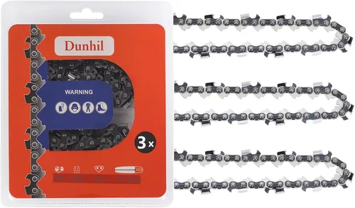Dunhil Paquete de 3 cadenas de motosierra de 12 pulgadas 3/8 LP 050 pulgadas calibre 45 eslabones de transmisión para Ryobi CS260 290 300 360 TX12