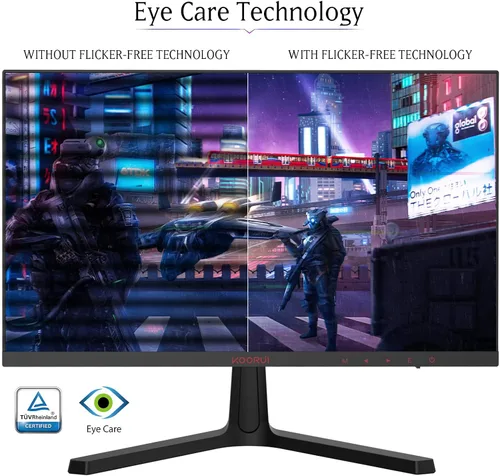 Miniatura 6 de KOORUI - Monitor para computadora de 24 pulgadas, monitor para juegos FHD 1080P 165Hz VA 1ms, tecnología AdaptiveSync, LED ultradelgado, HDMI X2 DP