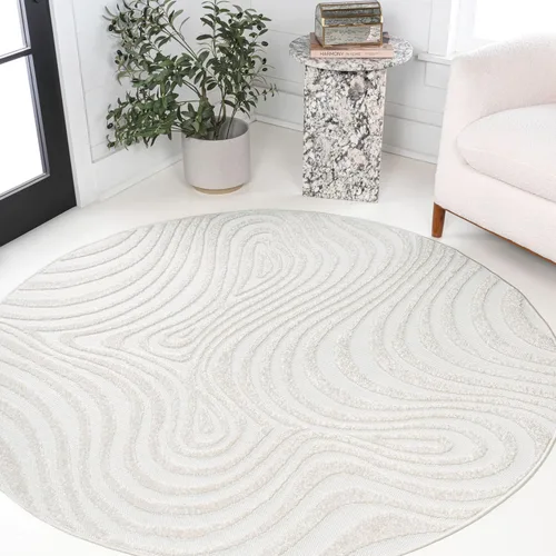Miniatura 12 de Eyely NCS103F-28 Maribo High-Low Abstract Groovy Striped Black/White - Alfombra de pasillo de 2 x 8 pies, negro/blanco, 2 pies x 8 pies
