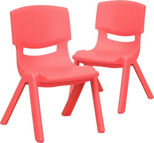 Miniatura 13 de Flash Furniture - Silla escolar apilable de plástico azul con altura de asiento de 10 1/2 pulgadas