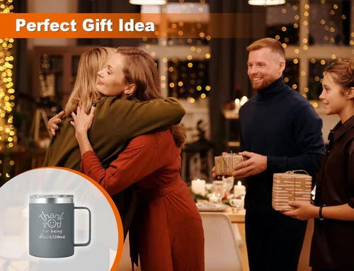 Miniatura 7 de DLOCCOLD Regalos de agradecimiento para mujeres, taza de café con texto en inglés "Thank You for Being Awome", agradecimiento a los empleados