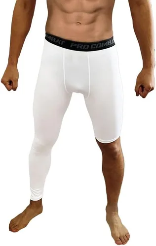 Miniatura 6 de Medias de compresión de una pierna pantalones largos de baloncesto deportes capa base ropa interior activa apretado