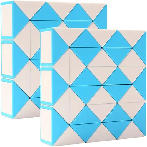 Miniatura 2 de TANCH Juego de 2 cubos mágicos de serpiente de 36 etapas, rompecabezas, cubos de velocidad, juguetes para niños, color al azar (36 bloques)