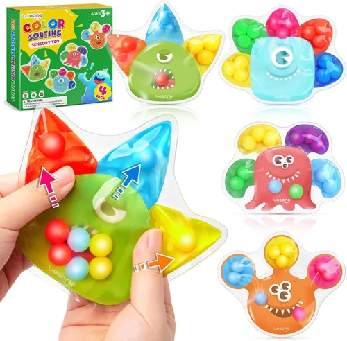 Miniatura 7 de Juguetes blanditos Sensoriales Juguetes Fidget para Niños: Juguetes Sensoriales para Autismo TDAH - Juguetes Sensoriales Relajantes Llenos de Goma