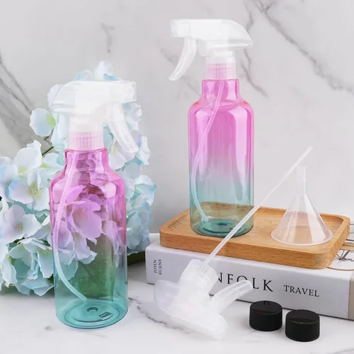 Miniatura 2 de Botella pulverizadora de plástico de 16.9 onzas, botellas vacías de pulverización, contenedor recargable, rociador de gatillo para soluciones