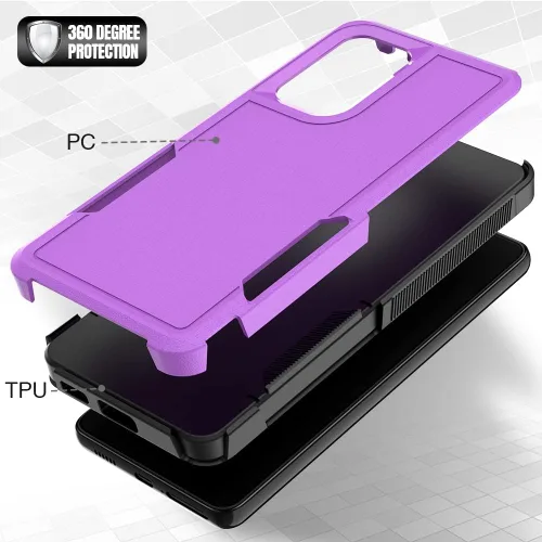 Miniatura 138 de Jeylly Compatible con Samsung Galaxy A22 5G Funda, Funda Samsung A22 5G con 2pcs protectores de pantalla de vidrio templado