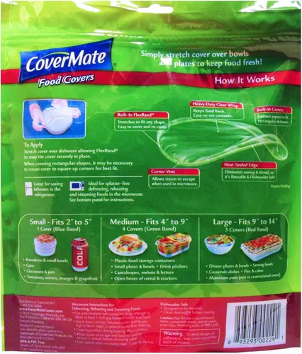 Miniatura 2 de Covermate Fundas elásticas para alimentos, cómodas bolsas resellables de Unknown