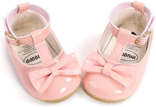 Miniatura 6 de Zapatos de bebé Mary Jane Flats antideslizantes con suela suave para bebés y niños pequeños, primeros caminantes, para fiestas, Navidad y vestidos