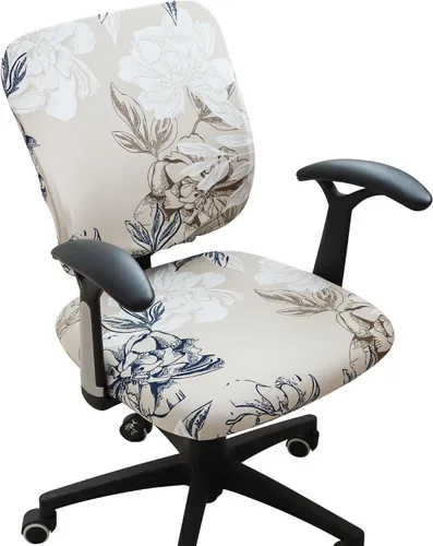 Miniatura 8 de Forcheer - Fundas elásticas para silla de oficina de Jacquard, resistentes al agua, 2 piezas para sillas de escritorio o de la computadora