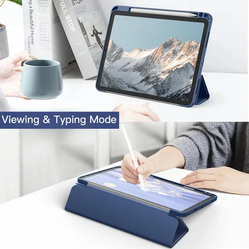 Miniatura 7 de JETech Funda para iPad Air de 11 pulgadas M3/M2 (2025/2024), iPad Air 5/4 (2022/2020 5ª/4ª) con soporte para lápiz, parte trasera transparente, Azul