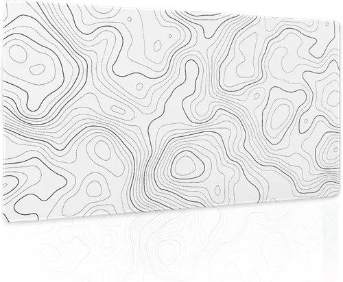 Miniatura 72 de Alfombrilla de ratón rosa y verde anime geométrica japonesa extendida para escritorio 90X40 CM, base de goma antideslizante, borde cosido