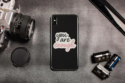 Miniatura 5 de 3 calcomanías de vinilo de afirmación positiva – Cita edificante «You are Enough» – Calcomanía impermeable para laptop, botella de agua, diario