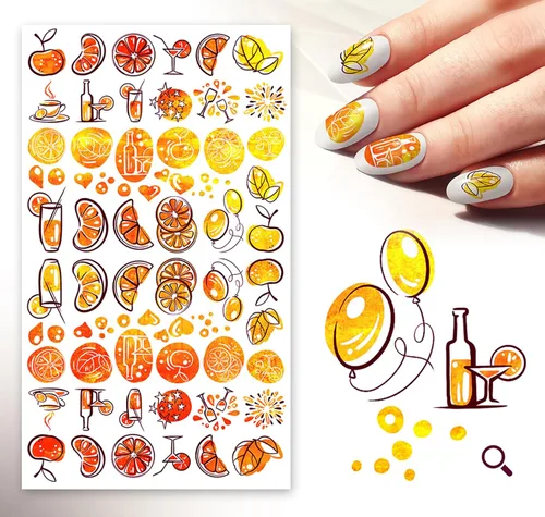 Miniatura 14 de Adhesivos para uñas (5 hojas) FLONZNAIL Just Watercolors Dots