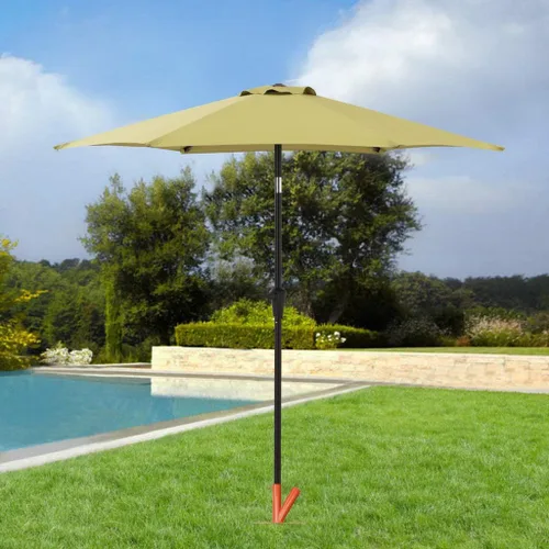 Miniatura 6 de Soporte de sombrilla de acero con 2 posiciones para parque, patio, playa