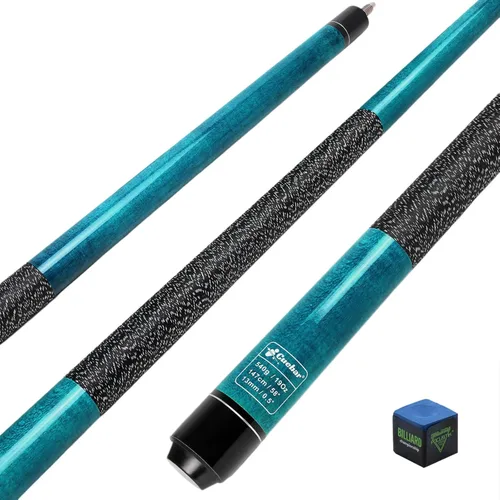 Miniatura 9 de Palo de billar para adultos - Taco de billar de arce de 2 piezas de 58 pulgadas con punta de 13 mm y empuñadura de lino - Elija entre 8 colores y 4