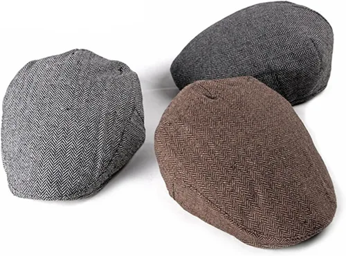 Miniatura 7 de meioro Gorra plana de espiga para hombre, gorra clásica de tweed de Newsboy, gorra de mezcla de lana, gorra plana de Gatsby, gorras de hiedra
