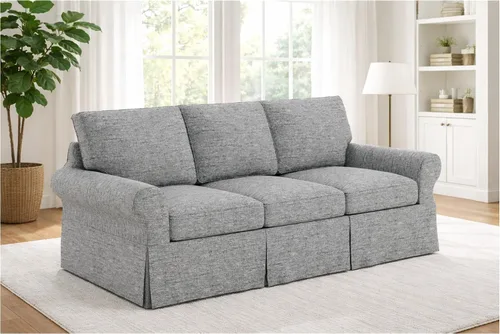 Miniatura 10 de La funda de sofá es de repuesto para sofá de 3 asientos. Se adapta a Pottery Barn PB Basic sofá de tres asientos (gris claro básico)