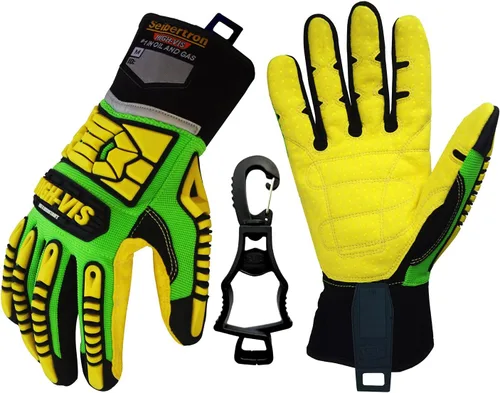 Miniatura 17 de Seibertron Guantes de aceite y gas de rescate de seguridad resistentes a los cortes, resistentes a los cortes, mecánicos antiimpactos, serie