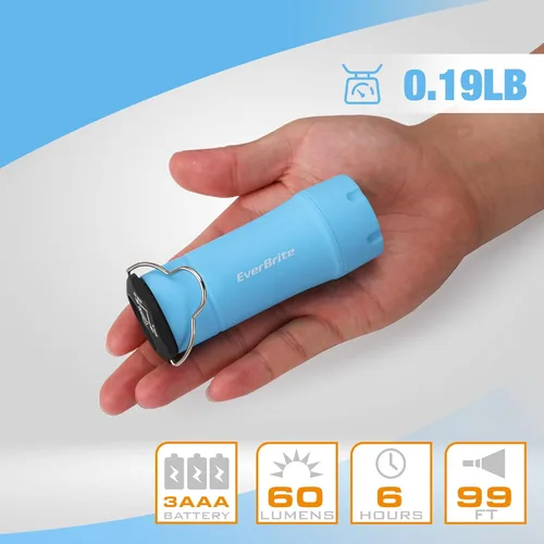 Miniatura 2 de EverBrite Mini Faroles y Linternas 2 en 1, Combo de Linterna con Zoom con 3 Modos, Elementos Esenciales para Acampar, Farol de 2 Piezas con Batería