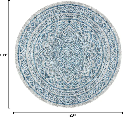 Miniatura 162 de SAFAVIEH Alfombra lavable para exteriores, colección Courtyard - Pasillo de 2.3 x 8 pies, color beige claro y marrón claro, no desprende pelusa