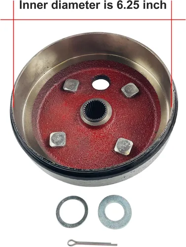 Miniatura 2 de 1 tambor de buje de freno EZGO 30 dientes de fundición a presión fino estriado para gas 4 ciclo 91-Up, RXV GAS, maratón, medallista, lanzadera 4/6