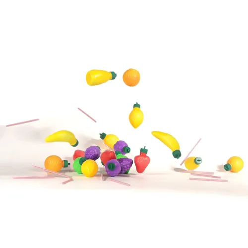 Miniatura 9 de 60 caramelos en polvo con forma de fruta, con tapas de agujeros para colgar para cuerdas decorativas, ideal para colgar en árboles de Navidad